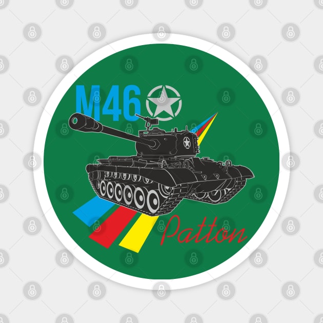 US M46 Patton Tank Magnet by FAawRay